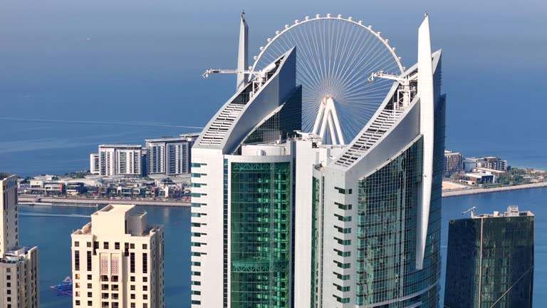 Dubai skyline featuring modern skyscrapers and a Ferris wheel, representing the city's dynamic opportunities.